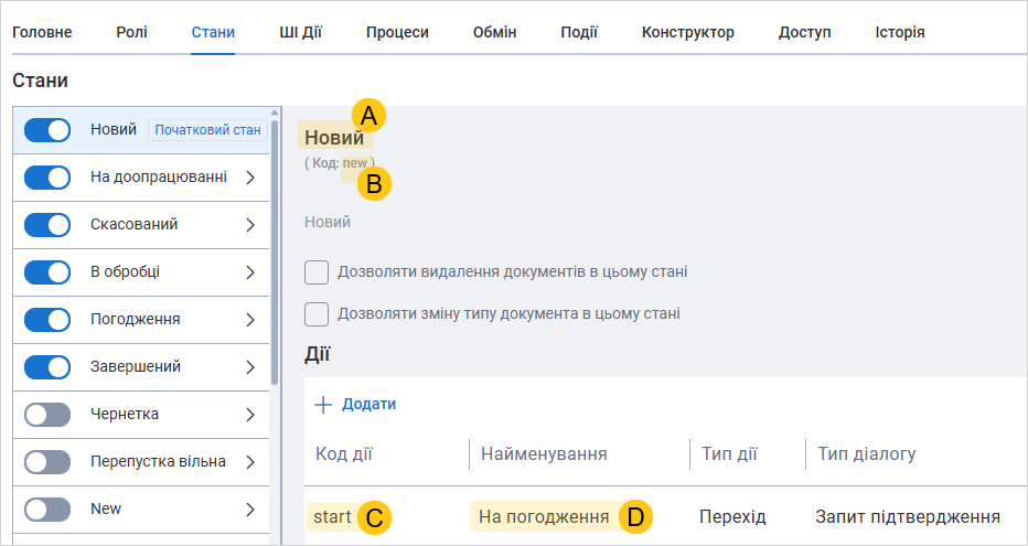 Знімок екрана який ілюструє кроки